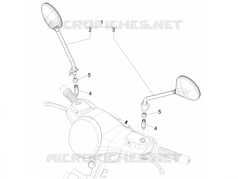 Driving mirror/s VESPA VESPA-SCOOTER 125 GTS 2013  GTS 4T 3V ie Super
