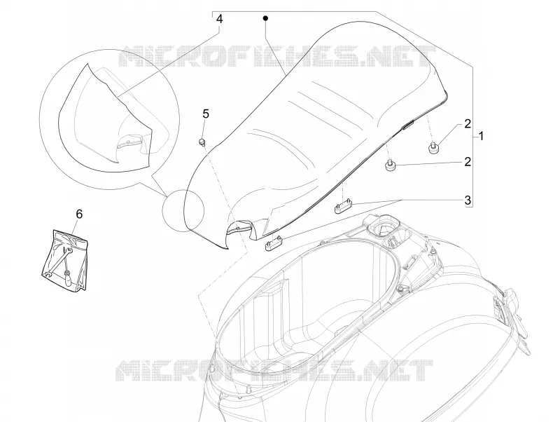 Saddle/seats VESPA VESPA-SCOOTER 125 GTS 2015  GTS 4T 3V ie Super