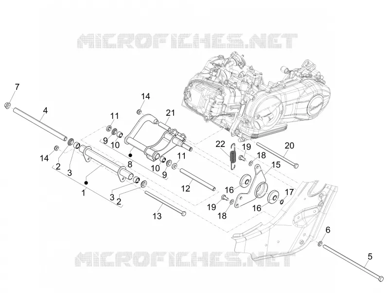 Swinging arm VESPA VESPA-SCOOTER 125 GTS 2015  GTS 4T 3V ie Super