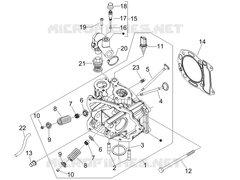 Head unit - Valve VESPA VESPA-SCOOTER 125 GTS 2010  GTS 4T E3
