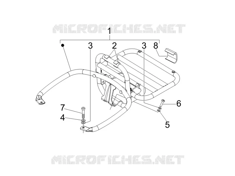 Rear luggage rack VESPA VESPA-SCOOTER 125 GTS 2008  GTS 4T E3