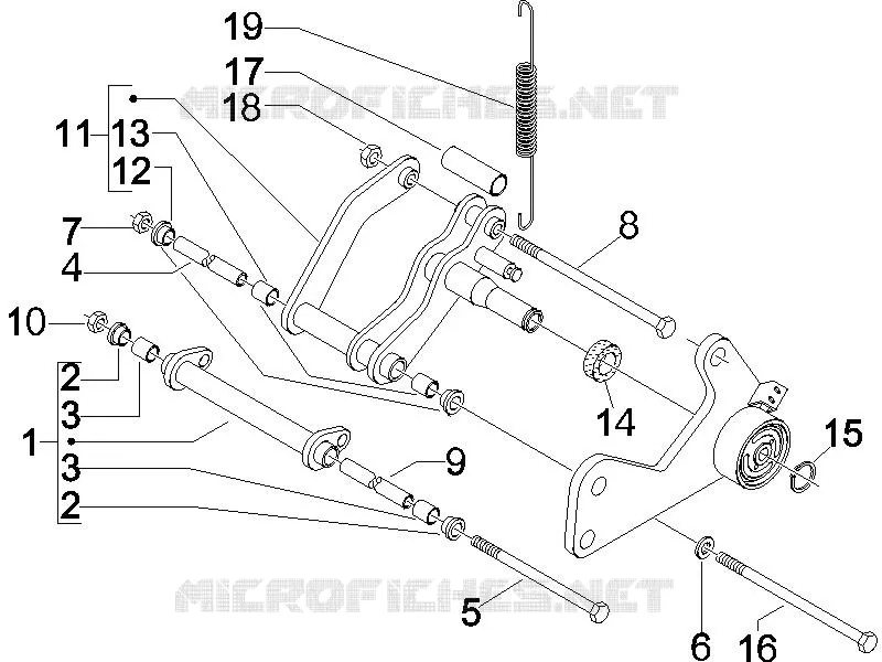 Swinging arm VESPA VESPA-SCOOTER 125 GTS 2008  GTS 4T E3