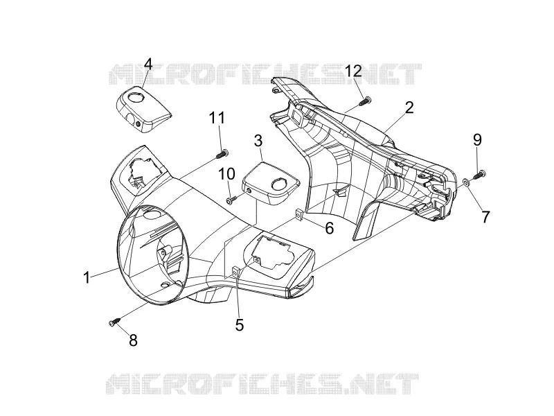 Handlebars coverages VESPA VESPA-SCOOTER 125 GTS 2012  GTS 4T E3