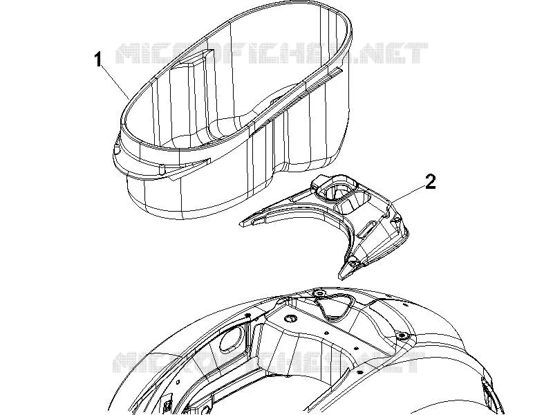 Helmet huosing - Undersaddle VESPA VESPA-SCOOTER 125 GTS 2009  GTS 4T E3