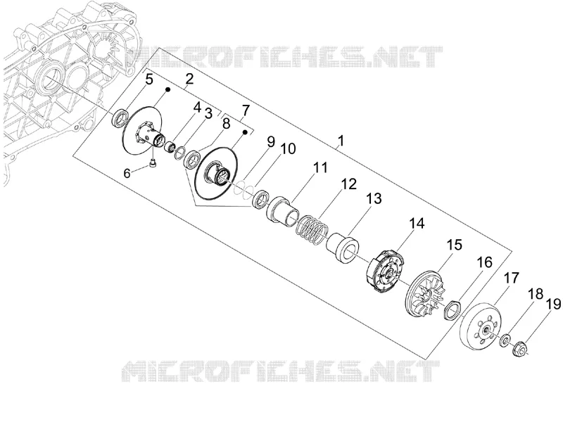 Driven pulley VESPA VESPA-SCOOTER 125 GTS 2010  GTS 4T ie Super E3