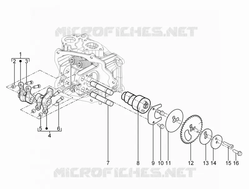 Rocking levers support unit VESPA VESPA-SCOOTER 125 GTS 2014  GTS 4T ie Super E3