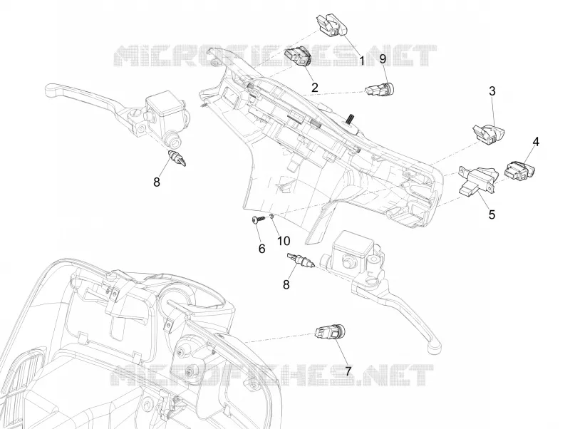 Selectors - Switches - Buttons VESPA VESPA-SCOOTER 125 GTS 2016  GTS 4T ie Super E3