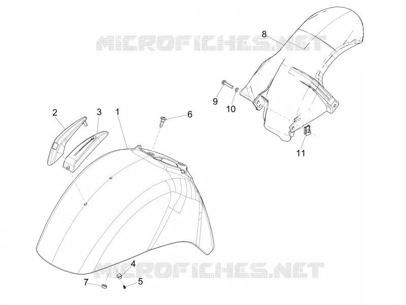 Wheel huosing - Mudguard VESPA VESPA-SCOOTER 125 GTS 2011  GTS 4T ie Super E3