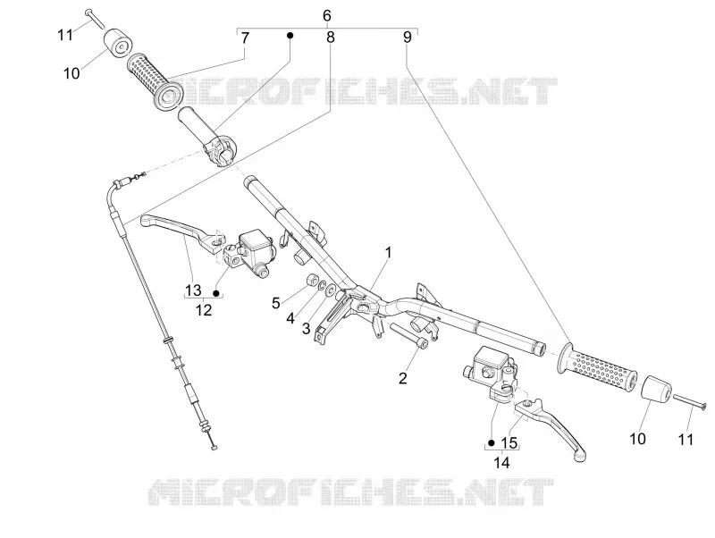 Handlebars - Master cil. VESPA VESPA-SCOOTER 150 GTS 2015  GTS Super ie 4T 3V