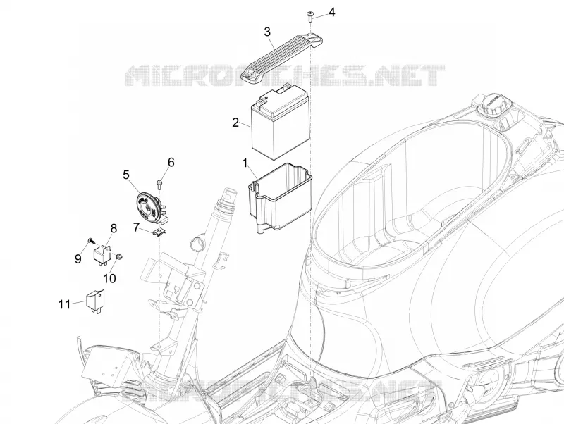 Remote control switches - Battery - Horn VESPA VESPA-SCOOTER 150 GTS 2015  GTS Super ie 4T 3V