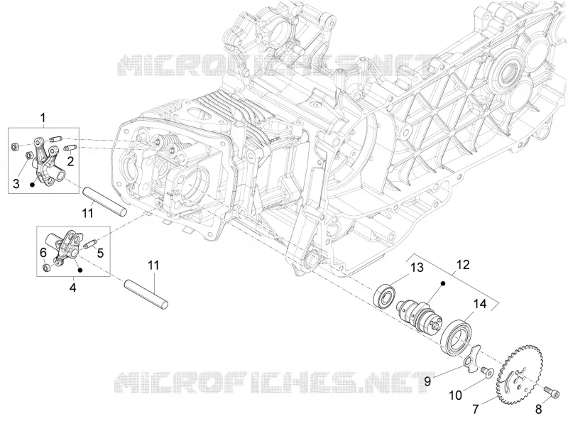 Rocking levers support unit VESPA VESPA-SCOOTER 150 GTS 2017  GTS Super ie 4T 3V
