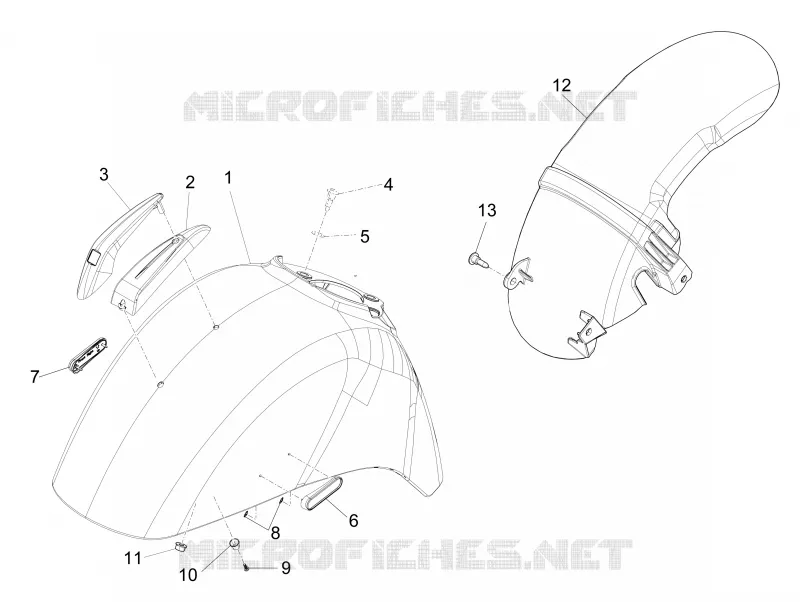 Wheel huosing - Mudguard VESPA VESPA-SCOOTER 150 GTS 2016  GTS Super ie 4T 3V