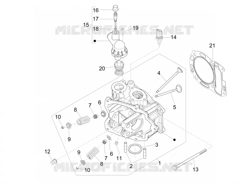 Head unit - Valve VESPA VESPA-SCOOTER 250 GTS 2005  GTS ABS