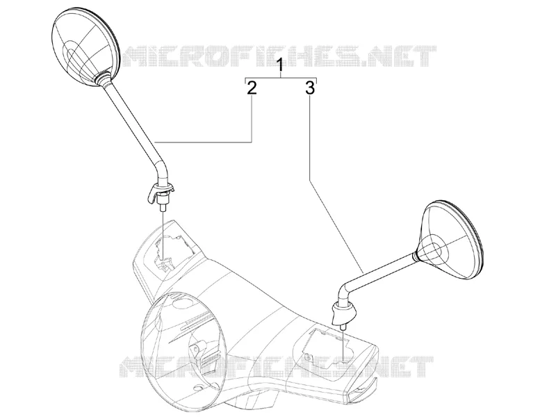 Driving mirror/s VESPA VESPA-SCOOTER 250 GTS 2008  GTS ie Super