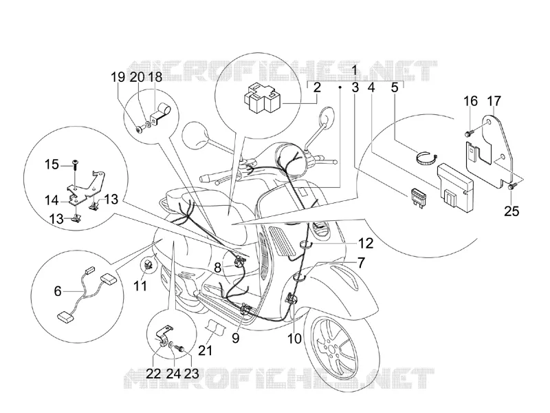 Main cable harness VESPA VESPA-SCOOTER 250 GTS 2008  GTS ie Super