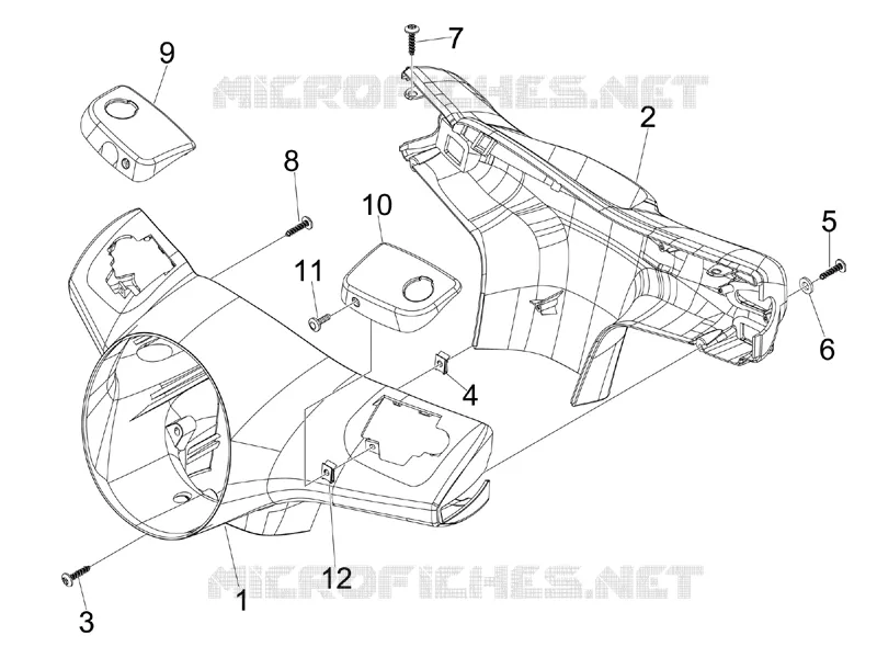 Handlebars coverages VESPA VESPA-SCOOTER 300 GTS 2012  GTS ie