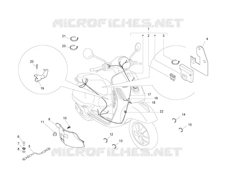 Main cable harness VESPA VESPA-SCOOTER 300 GTS 2010  GTS ie