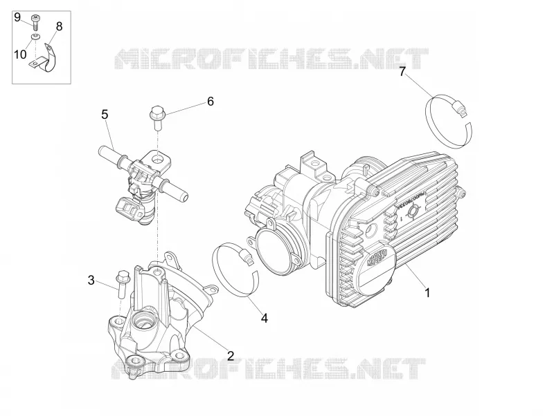 Throttle body - Injector - Union pipe VESPA VESPA-SCOOTER 300 GTS 2014  GTS ie