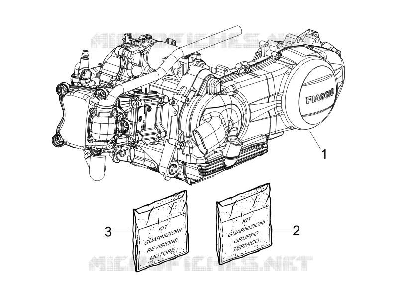 Engine, assembly VESPA VESPA-SCOOTER 300 GTS 2015  GTS ie ABS