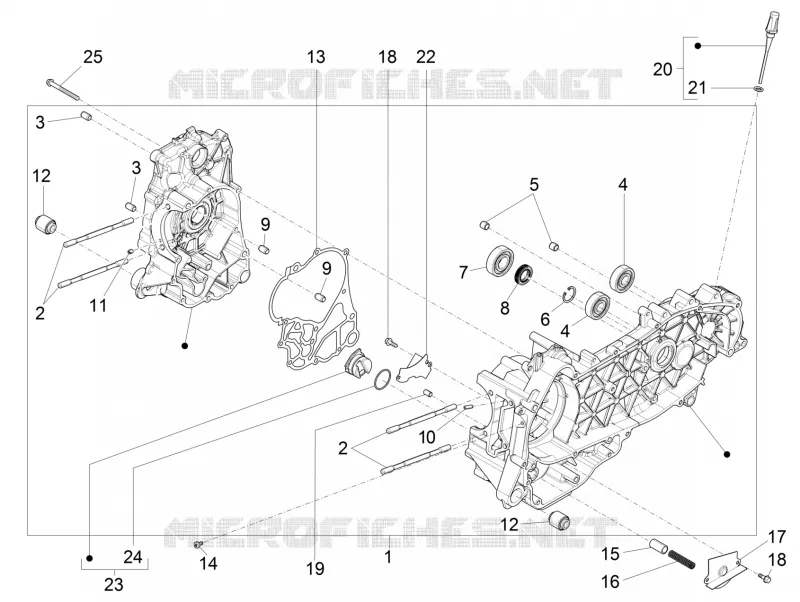 Crankcase VESPA VESPA-SCOOTER 300 GTS 2016  GTS ie ABS