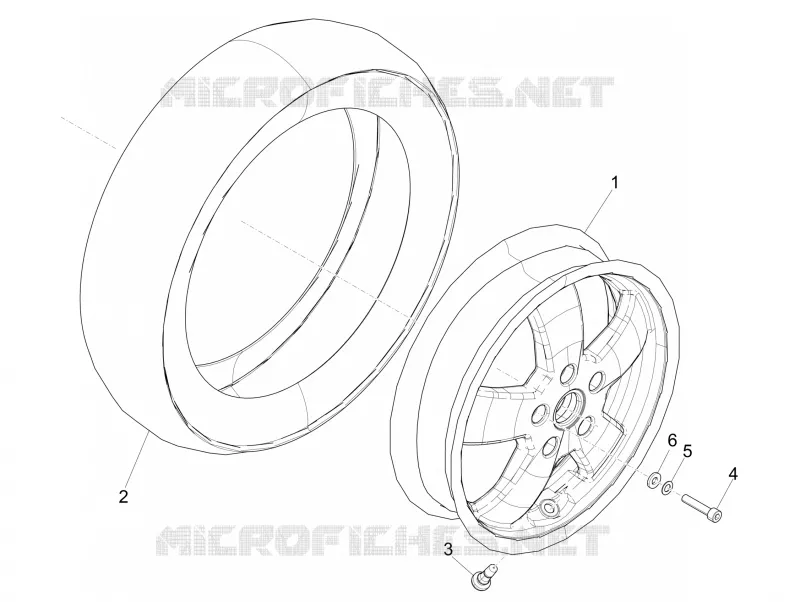 Front wheel VESPA VESPA-SCOOTER 300 GTS 2014  GTS ie ABS