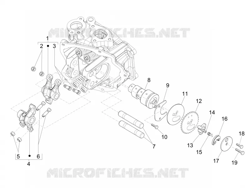 Rocking levers support unit VESPA VESPA-SCOOTER 300 GTS 2014  GTS ie ABS