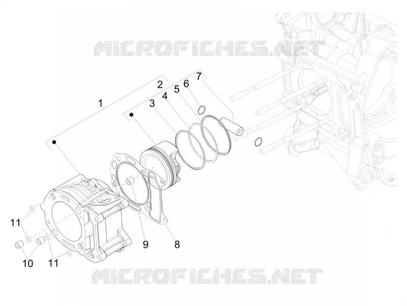 Cylinder-piston-wrist pin unit VESPA VESPA-SCOOTER 300 GTS 2017  GTS ie ABS E4