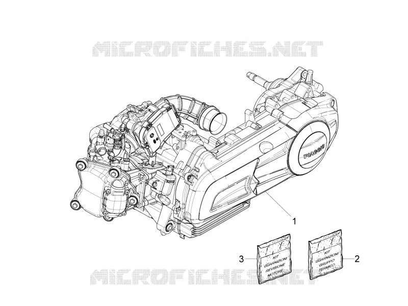 Engine, assembly VESPA VESPA-SCOOTER 300 GTS 2017  GTS ie ABS E4
