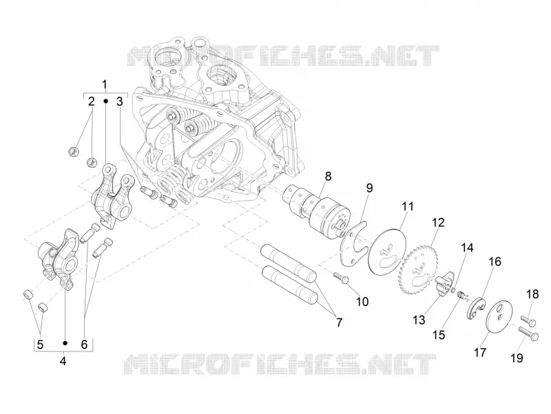 Rocking levers support unit VESPA VESPA-SCOOTER 300 GTS 2017  GTS ie ABS E4