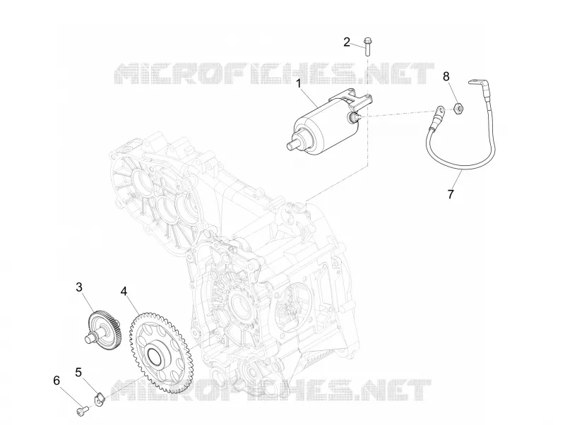 Stater - Electric starter VESPA VESPA-SCOOTER 300 GTS 2016  GTS ie ABS E4