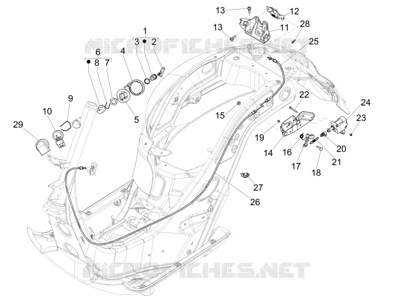 Locks VESPA VESPA-SCOOTER 300 GTS 2015  GTS ie ABS Super