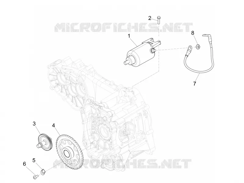 Stater - Electric starter VESPA VESPA-SCOOTER 300 GTS 2014  GTS ie ABS Super