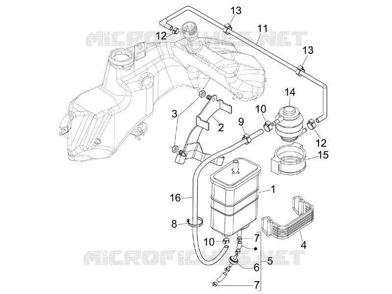 Anti-percolation system VESPA VESPA-SCOOTER 300 GTS 2008  GTS ie Super