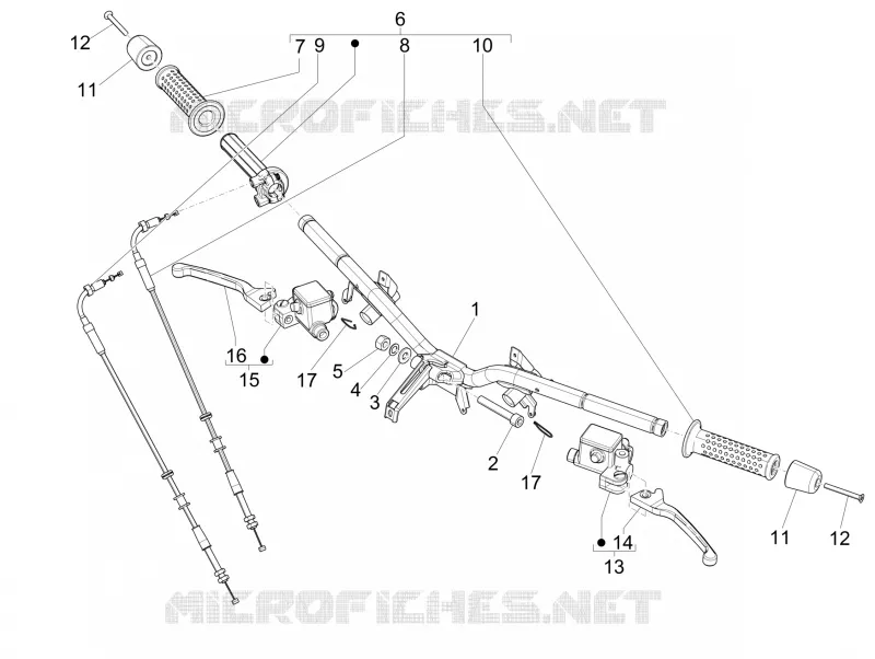Handlebars - Master cil. VESPA VESPA-SCOOTER 300 GTS 2015  GTS ie Super
