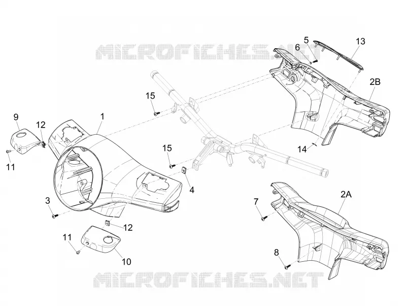 Handlebars coverages VESPA VESPA-SCOOTER 300 GTS 2008  GTS ie Super