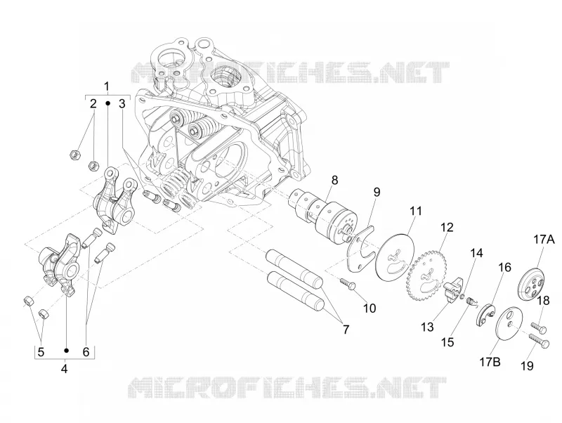 Rocking levers support unit VESPA VESPA-SCOOTER 300 GTS 2011  GTS ie Super