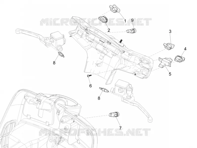 Selectors - Switches - Buttons VESPA VESPA-SCOOTER 300 GTS 2012  GTS ie Super