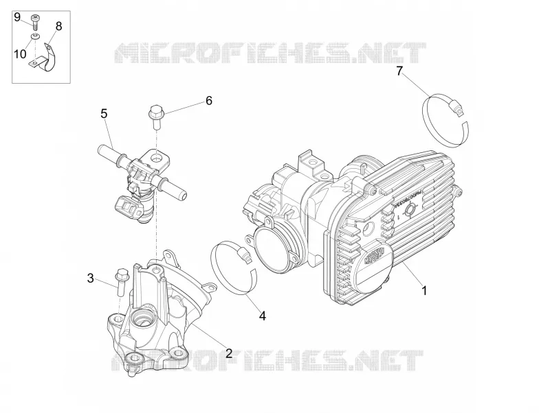 Throttle body - Injector - Union pipe VESPA VESPA-SCOOTER 300 GTS 2016  GTS ie Super