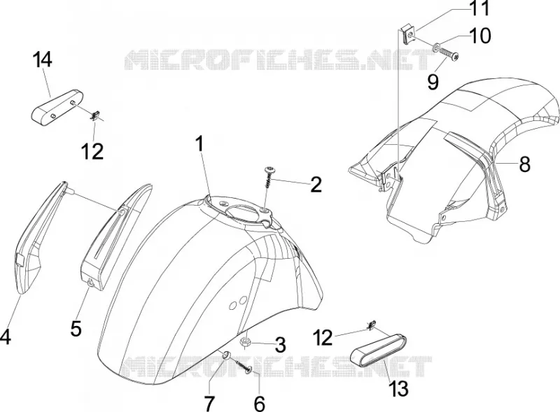 Wheel huosing - Mudguard VESPA VESPA-SCOOTER 300 GTS 2009  GTS ie Super