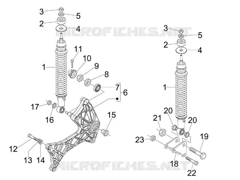 Rear suspension - Shock absorber/s VESPA VESPA-SCOOTER 300 GTS 2011  GTS ie Super Sport