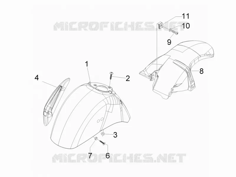 Wheel huosing - Mudguard VESPA VESPA-SCOOTER 300 GTS 2012  GTS ie Touring
