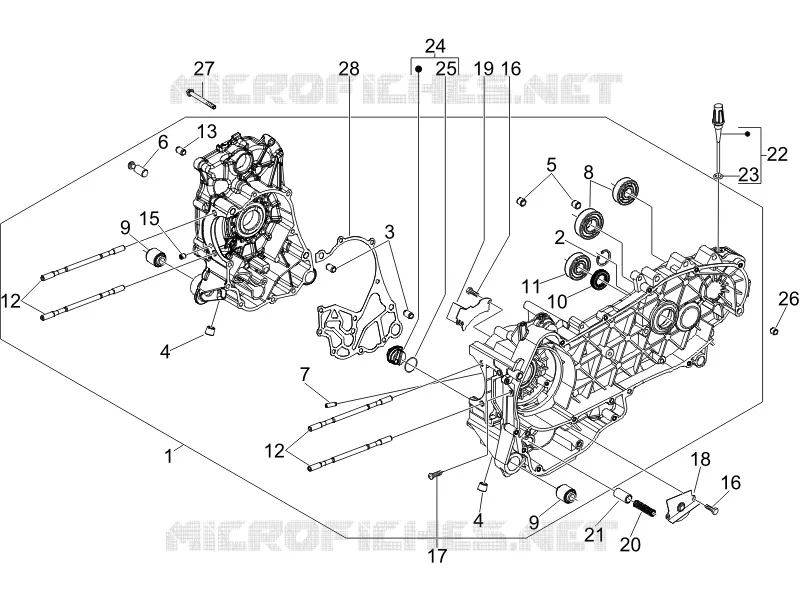 Crankcase VESPA VESPA-SCOOTER 250 GTV 2008  GTV ie