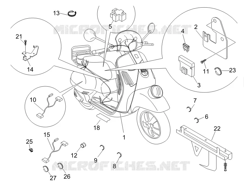 Main cable harness VESPA VESPA-SCOOTER 250 GTV 2008  GTV ie