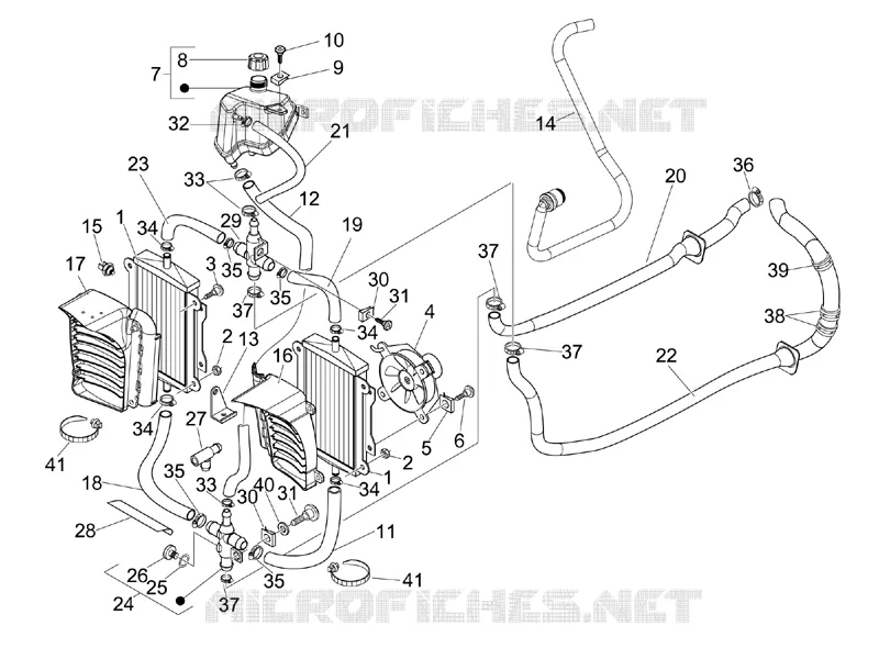 Cooling system VESPA VESPA-SCOOTER 300 GTV 2013  GTS ie Super Sport