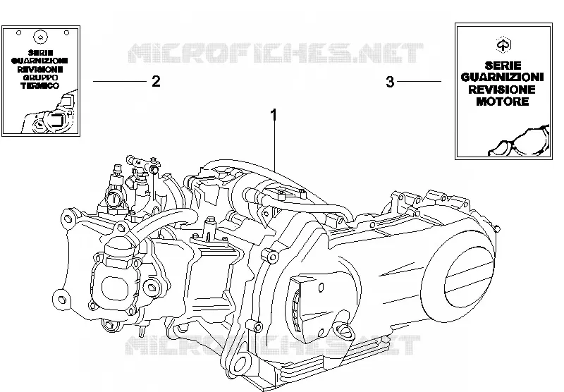 Engine, assembly VESPA VESPA-SCOOTER 250 GTV 2008  GTV ie
