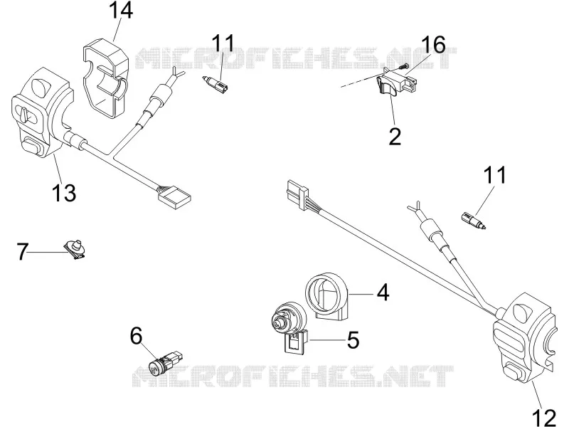 Selectors - Switches - Buttons VESPA VESPA-SCOOTER 250 GTV 2008  GTV ie
