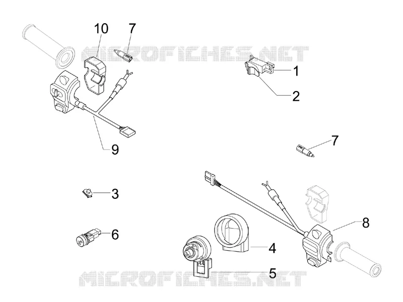 Selectors - Switches - Buttons VESPA VESPA-SCOOTER 250 GTV 2007  GTV ie Navy