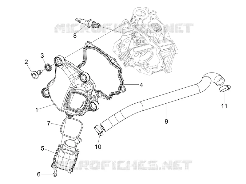 Cylinder head cover VESPA VESPA-SCOOTER 300 GTV 2016  GTV 4T 4V ie Touring