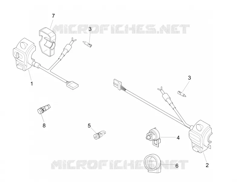 Selectors - Switches - Buttons VESPA VESPA-SCOOTER 300 GTV 2011  GTV 4T 4V ie Touring