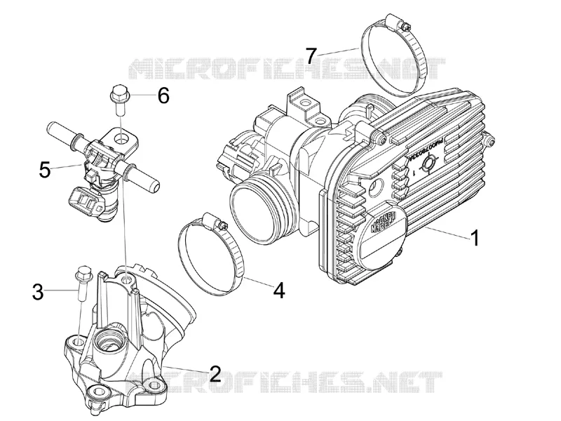 Throttle body - Injector - Union pipe VESPA VESPA-SCOOTER 300 GTV 2013  GTV 4T 4V ie Touring